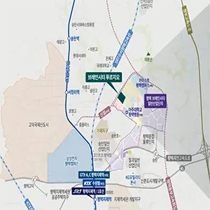 브레인시티 푸르지오의 위치